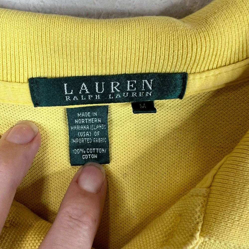 Ralph Lauren Men's Golf Polo Shirt Short Sleeve Collared Button Yellow Size‎ M